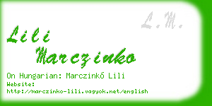 lili marczinko business card